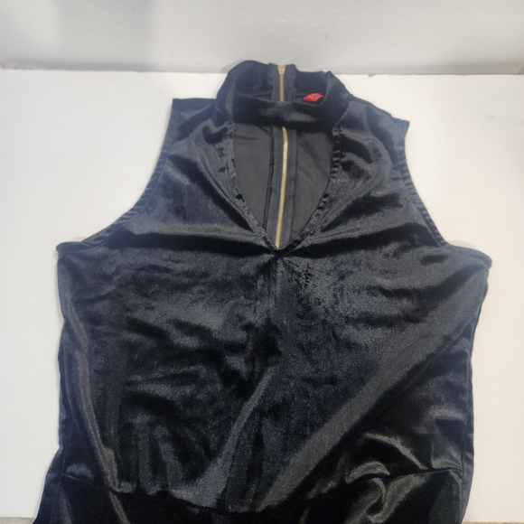 Hot kiss NWT velvet stretchy choker jumpsuit size XL - Picture 2 of 13